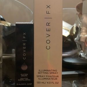 Cover fx illuminating setting spray/glitter drops